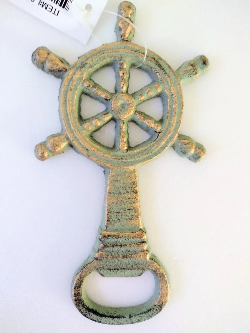 Vintage-Inspired Ship Wheel Wall Bottle Opener